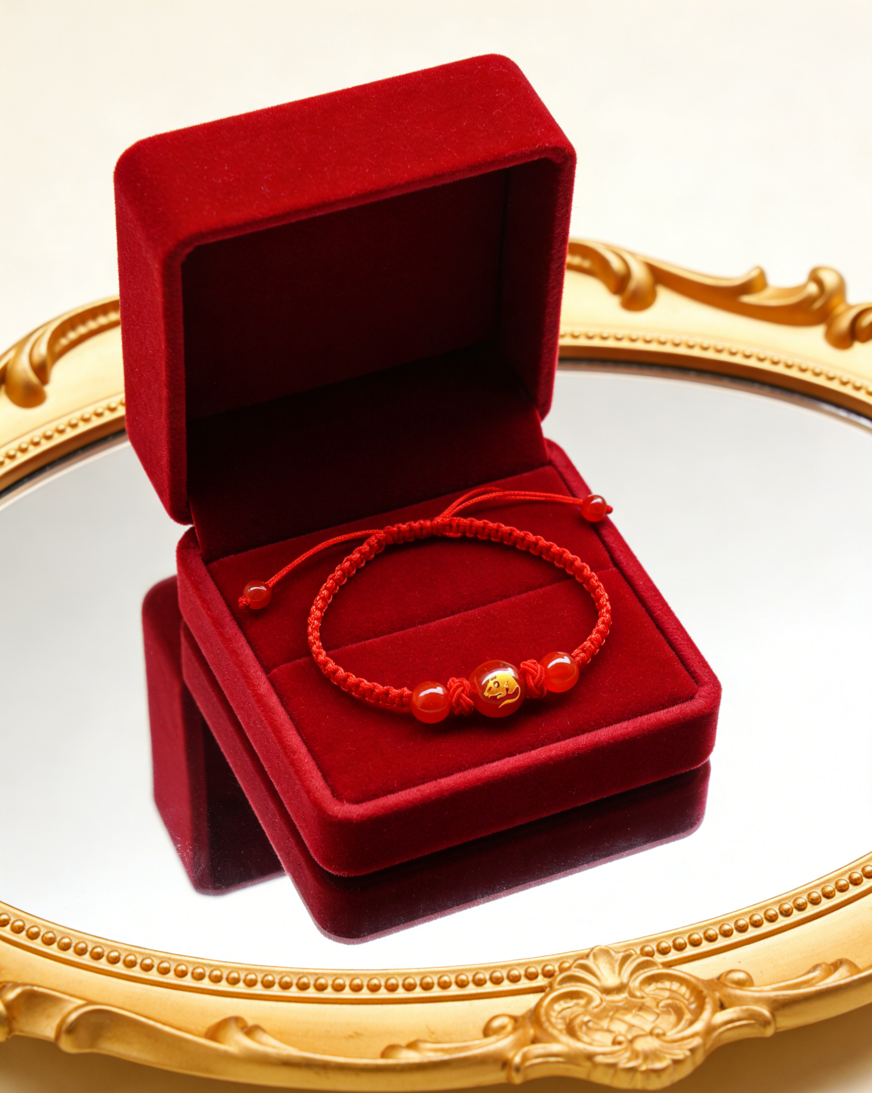 สร้อยข้อมือเชือกสีแดง12ราศีนำโชคดีในปีงูค.ศ.2025