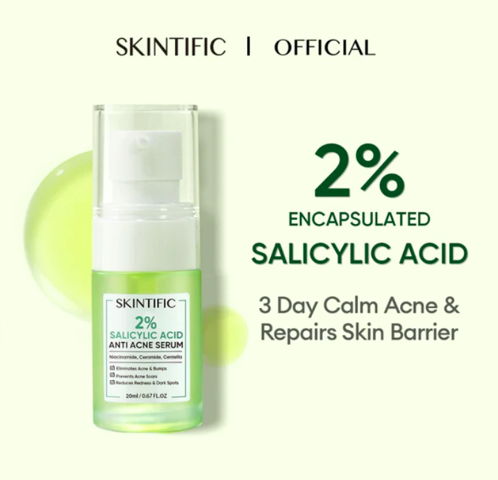 SKINTIFIC 2% SALICYLIC ACID ANTI ACNE SERUM 20ML,  (SS4)