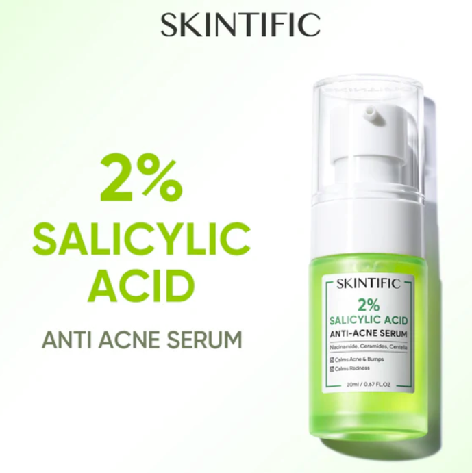 SKINTIFIC 2% SALICYLIC ACID ANTI ACNE SERUM 20ML,  (SS4)