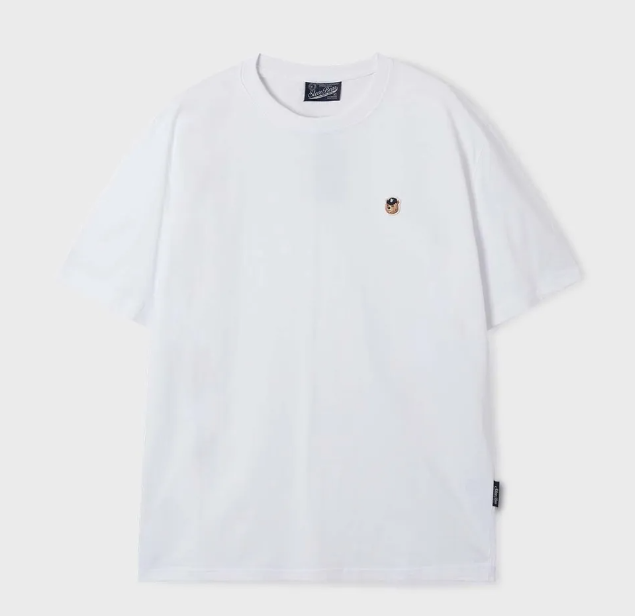 [S] WHO.A.U STEVE HEAD PATCH SHORT SLEEVE T-SHIRT,(39)IVORY  (SIN277)