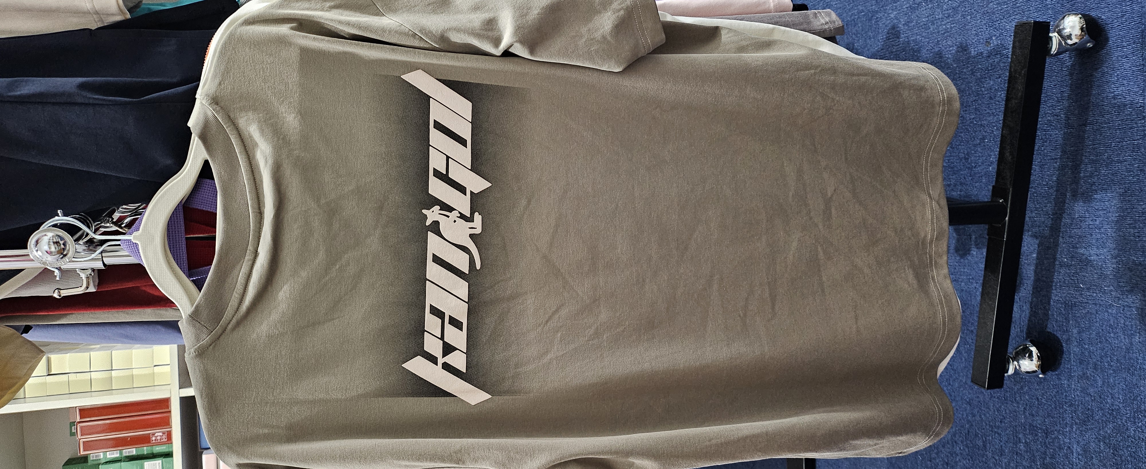 [S] KANGOL FRONT BIG LOGO T-SHIRT COFFEE  (SIN513)