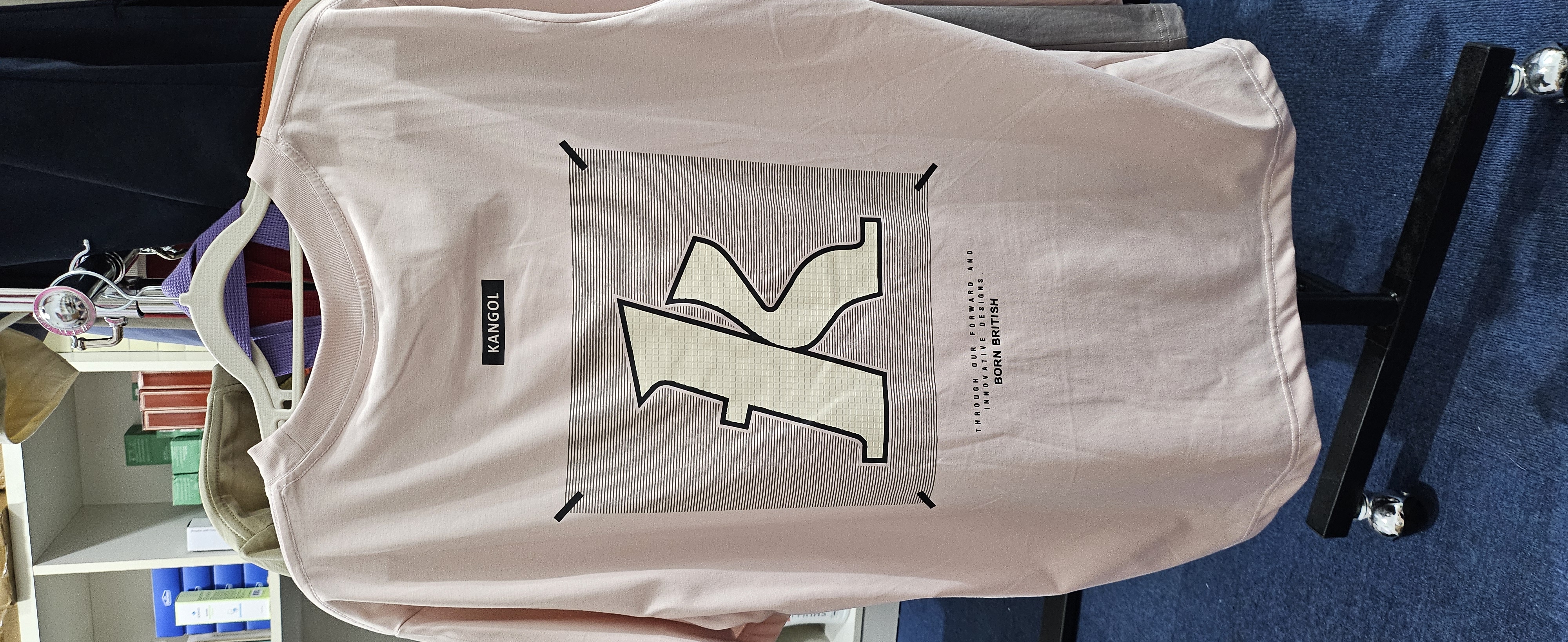 [S] KANGOL BOXED "K" T-SHIRT PINK  (SIN512)