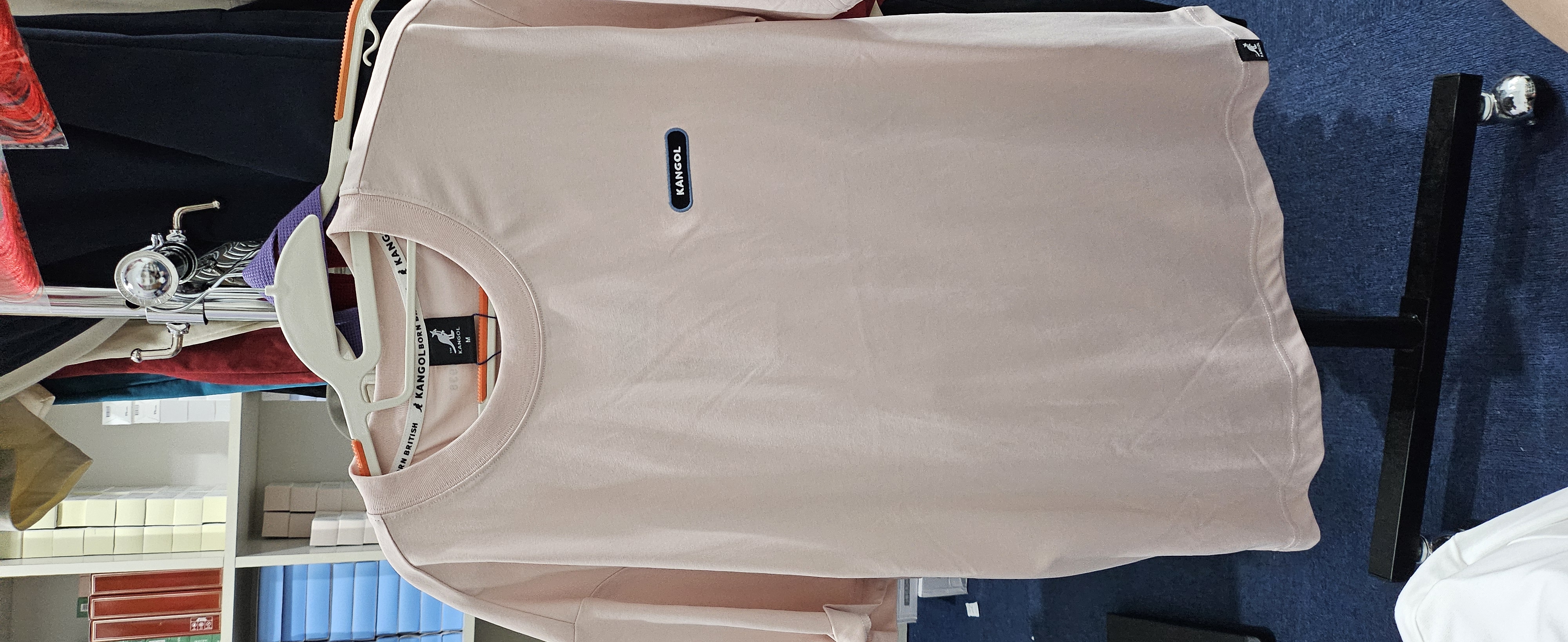 [S] KANGOL SMALL LOGO T-SHIRT PINK  (SIN515)