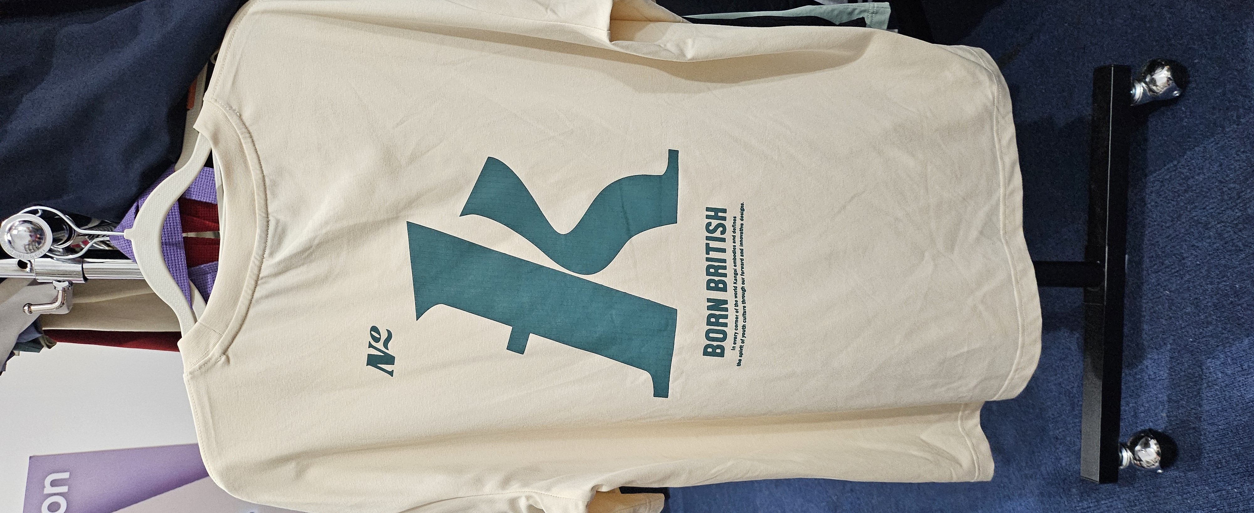 [S] KANGOL BIG "K" T-SHIRT LIGHT YELLOW  (SIN508)