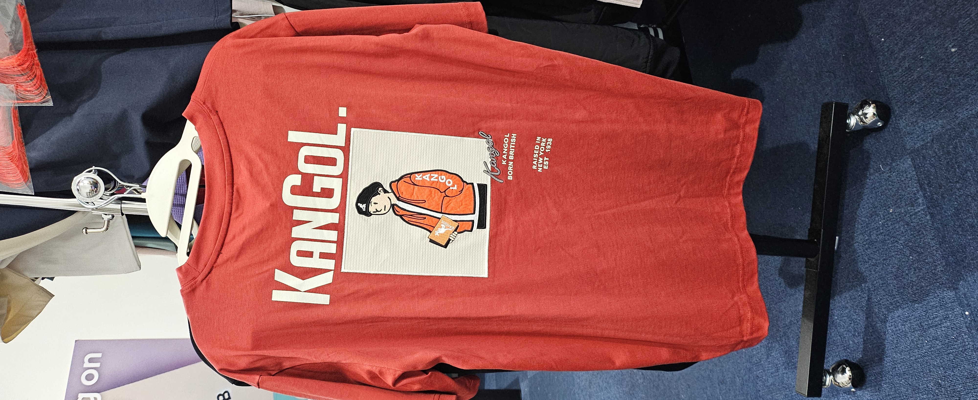 [S] KANGOL UNISEX HIPHOP GUY T-SHIRT RED  (SIN546)