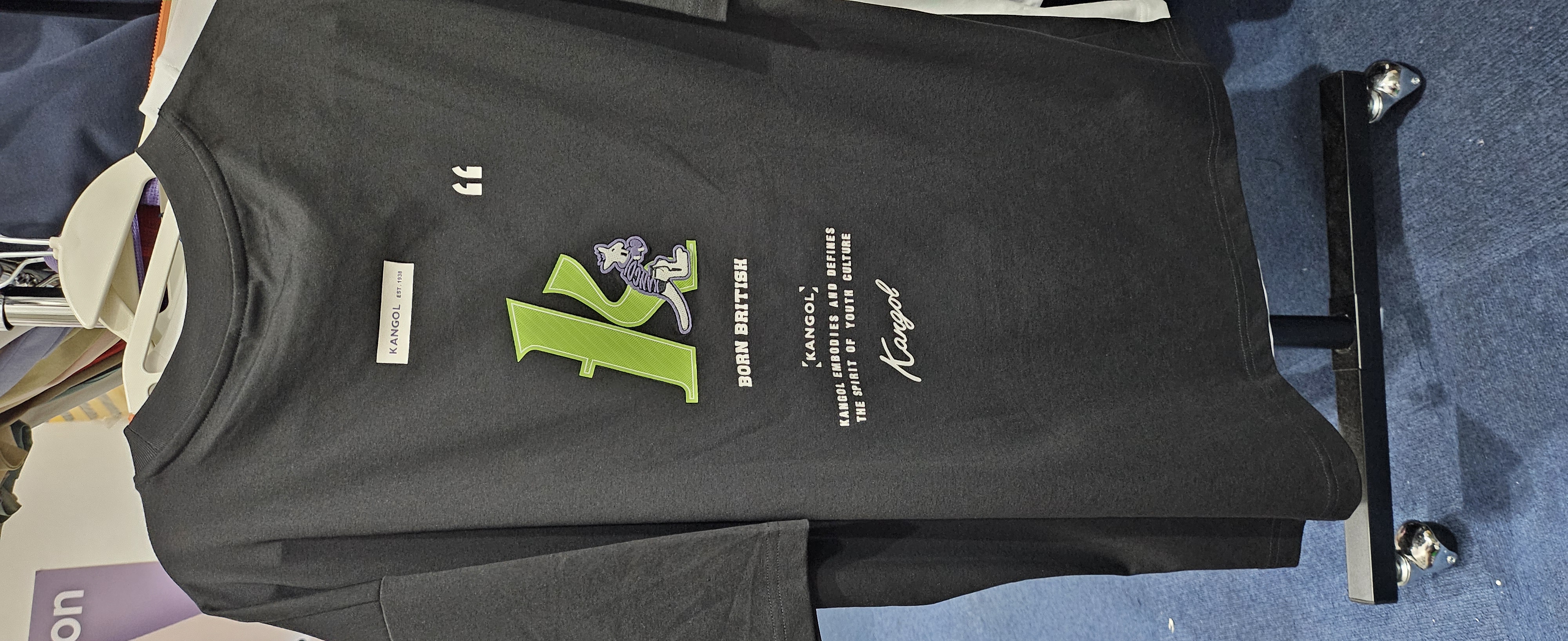 [S] KANGOL SMALL "K" T-SHIRT BLACK  (SIN519)