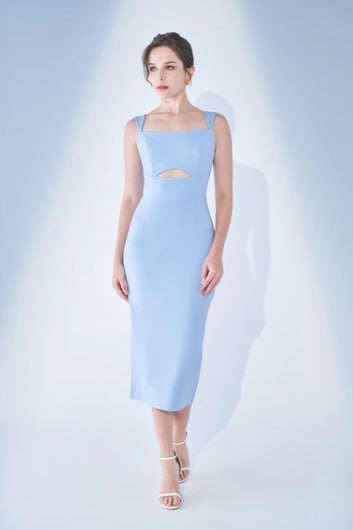 [SG] LAFLEUR ROSELLA MID CUT OUT DRESS BLUE (SLF17)