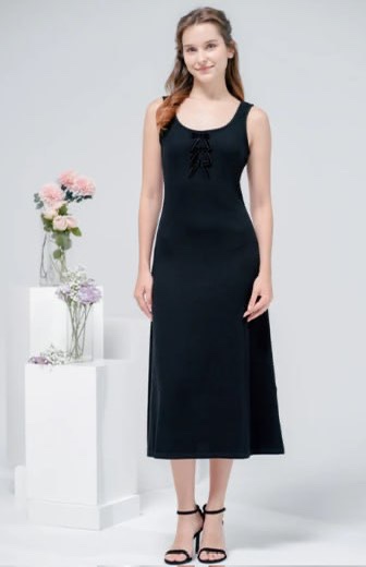 [SG] LAFLEUR ELIZA RIBBON KNIT DRESS BLACK (SLF14)