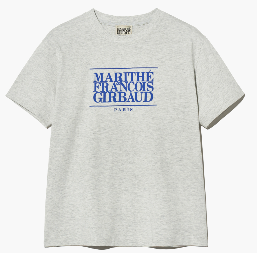 [S] MARITHE CLASSIC LOGO TEE,HEATHER GREY  (SIN666)
