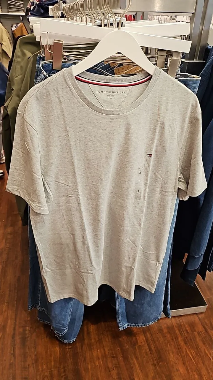 [S] TOMMY HILFIGER EVERYDAY T-SHIRT,GREY  (SIN389)