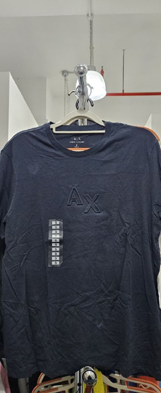 [S] ARMANI EXCHANGE EMBROIRED LOGO T-SHIRT,NAVY  (SIN767)