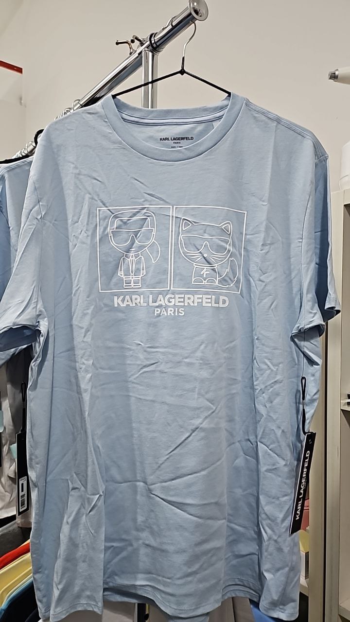 [S] KARL LAGERFELD KARL & CHOUPETTE T-SHIRT,LIGHT BLUE  (SIN792)
