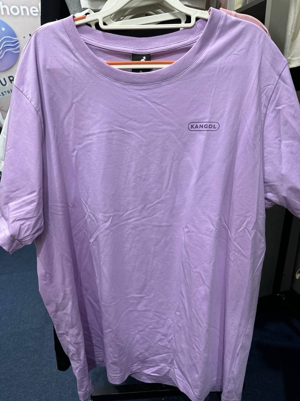 [S] KANGOL SMALL LOGO LETTERING PATCH T-SHIRT PURPLE  (SIN541)