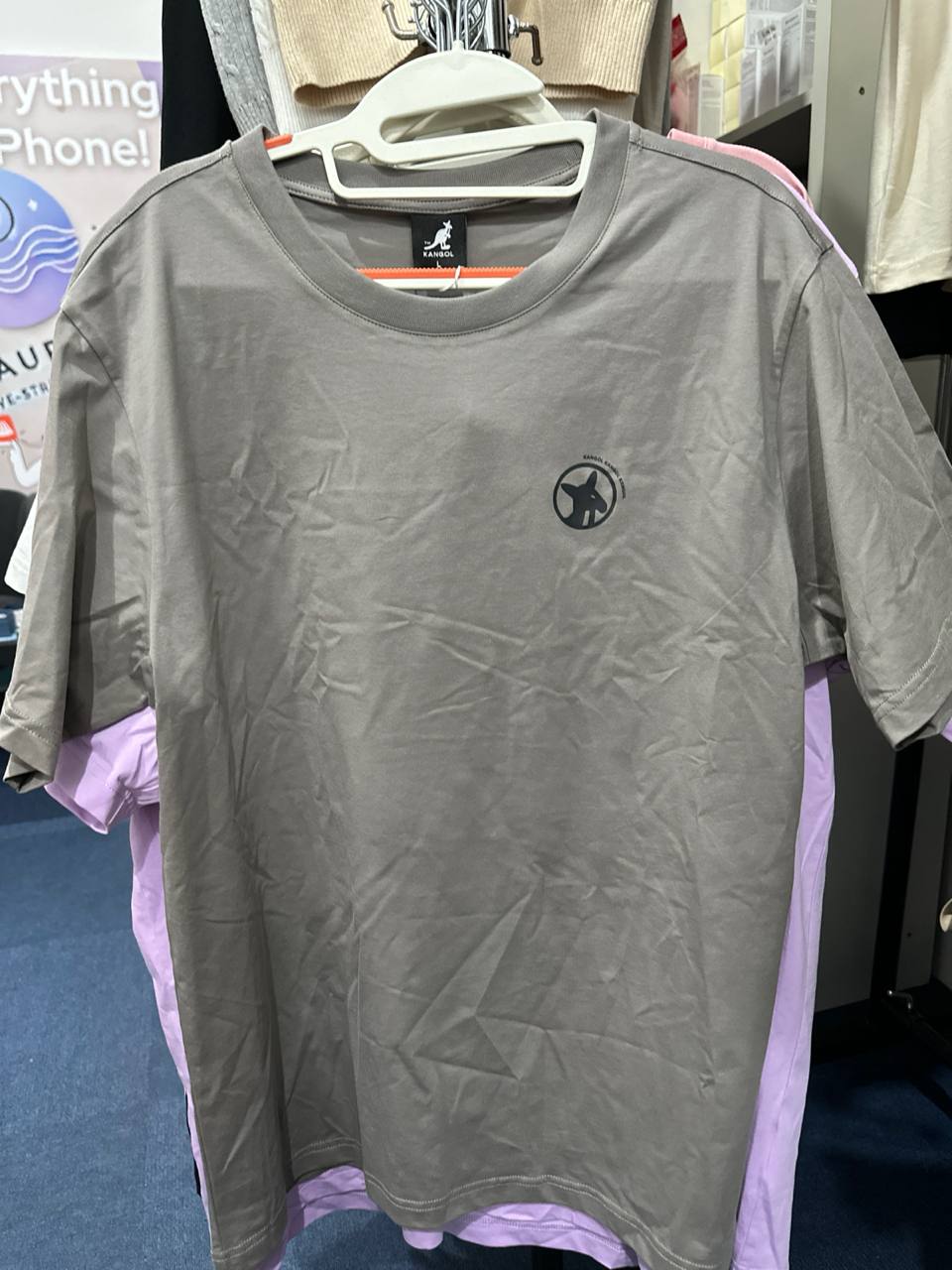 [S] KANGOL SMALL PATCH T-SHIRT GRAY  (SIN511)