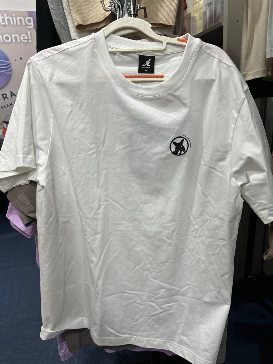 [S] KANGOL SMALL PATCH T-SHIRT WHITE  (SIN529)