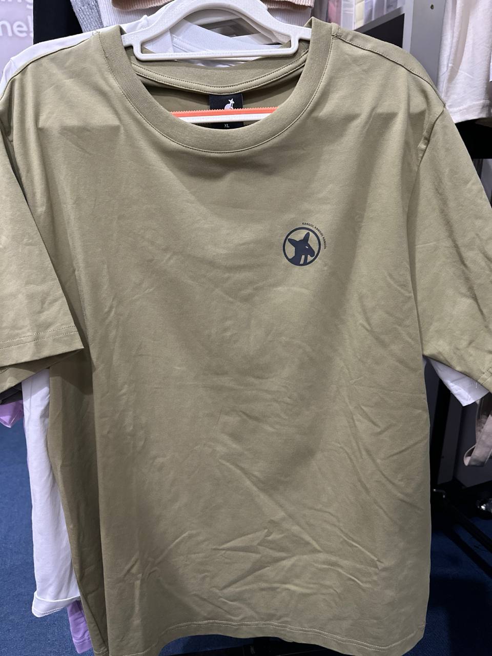 [S] KANGOL SMALL PATCH T-SHIRT MEDIUM GREEN  (SIN528)