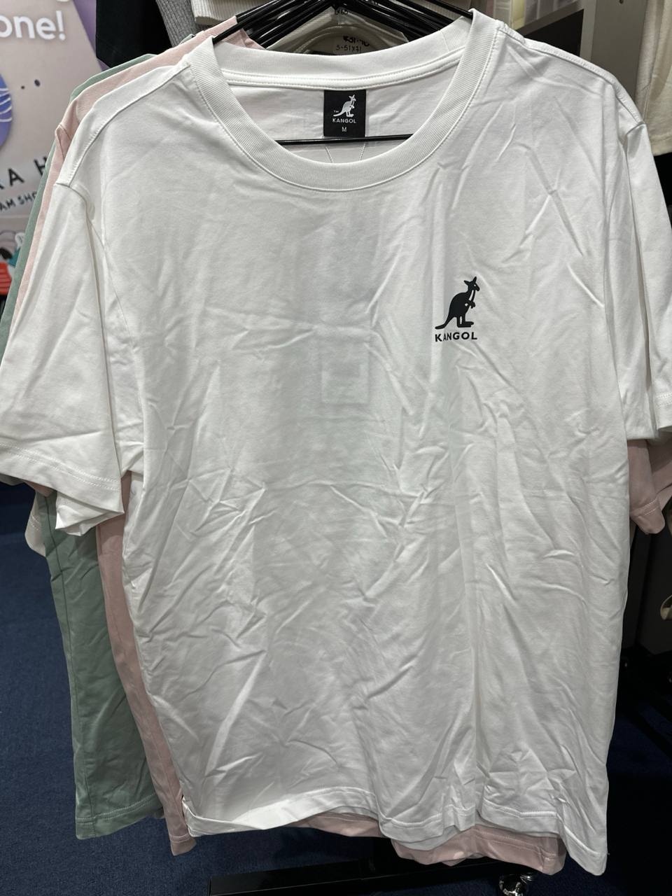 [S] KANGOL SMALL KANGAROO PATCH T-SHIRT WHITE  (SIN533)