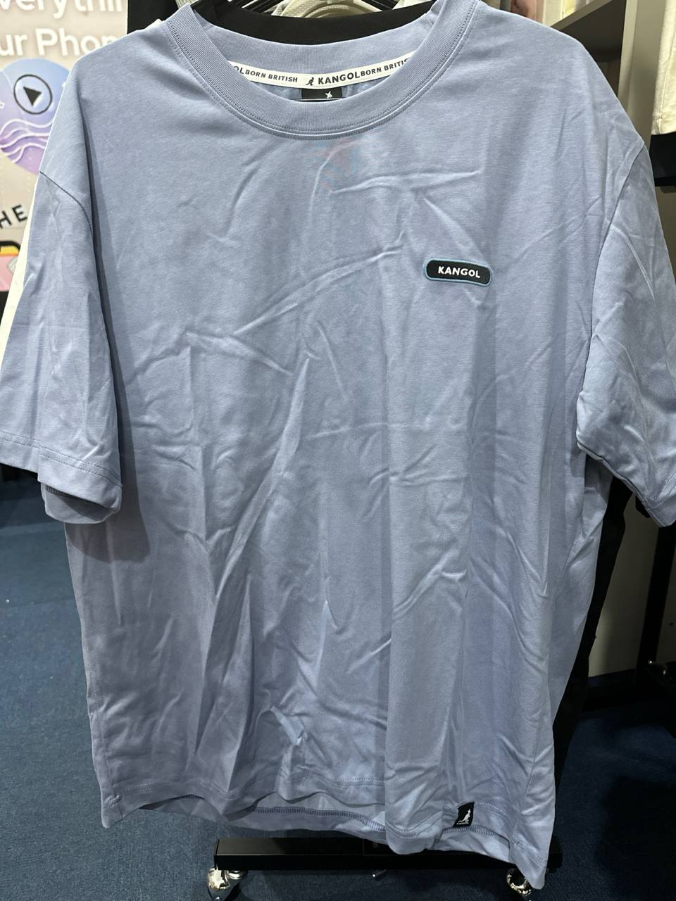 [S] KANGOL SMALL LOGO LETTERING PATCH T-SHIRT LIGHT PURPLE  (SIN505)