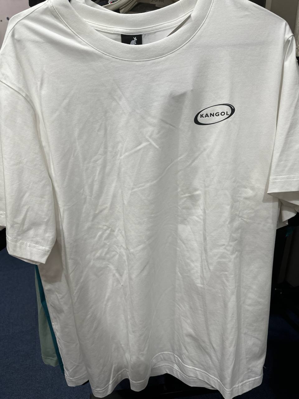 [S] KANGOL LETTERING LOGO PATCH T-SHIRT WHITE  (SIN495)