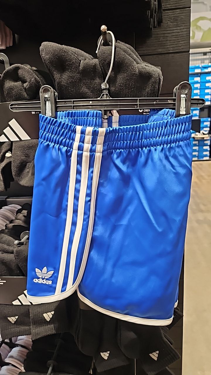 [S] ADIDAS 3S SPRINTER SHORTS,BLUE/WHITE  (SIN746)