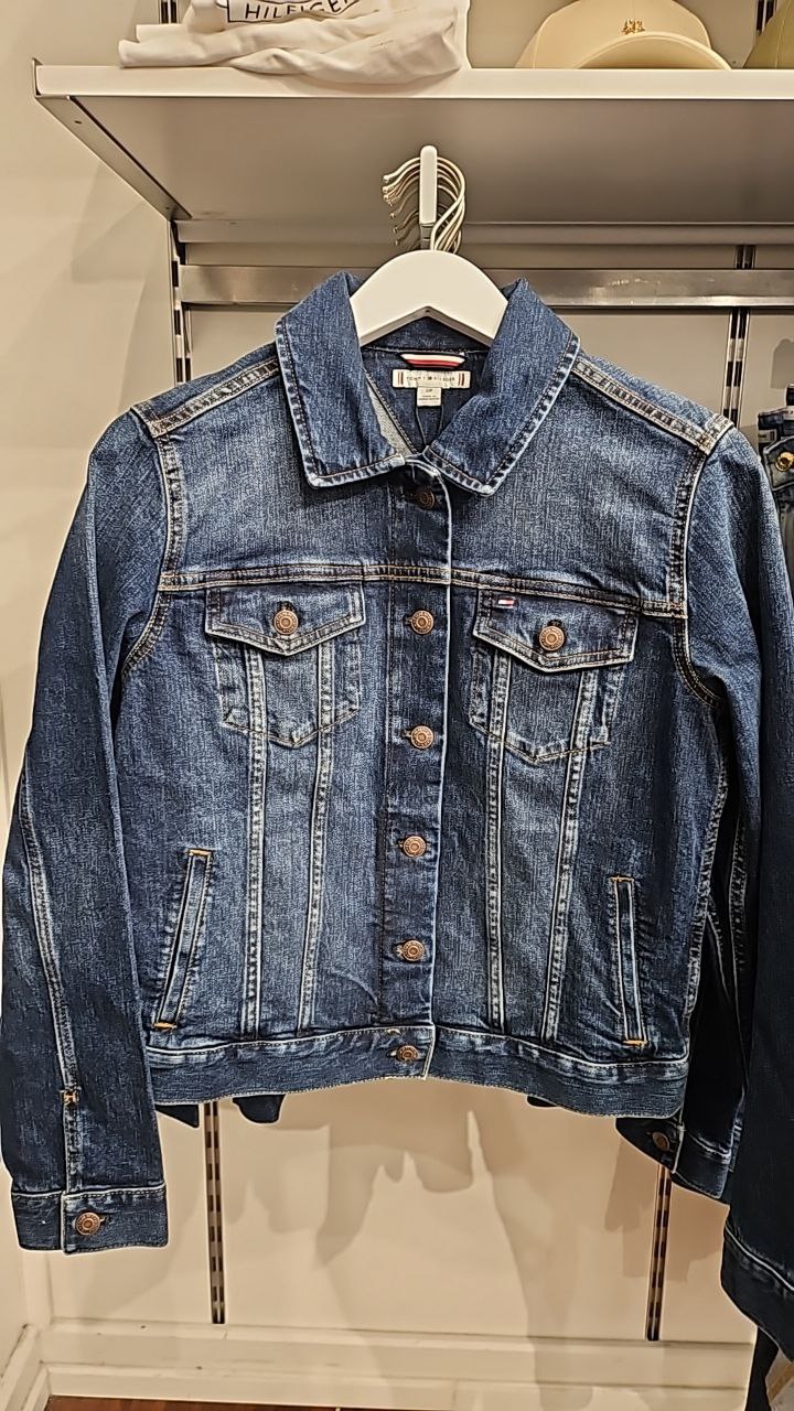 [S] TOMMY HILFIGER SLIM FIT STRETCH DENIM JACKET,DARK WASH  (SIN766)