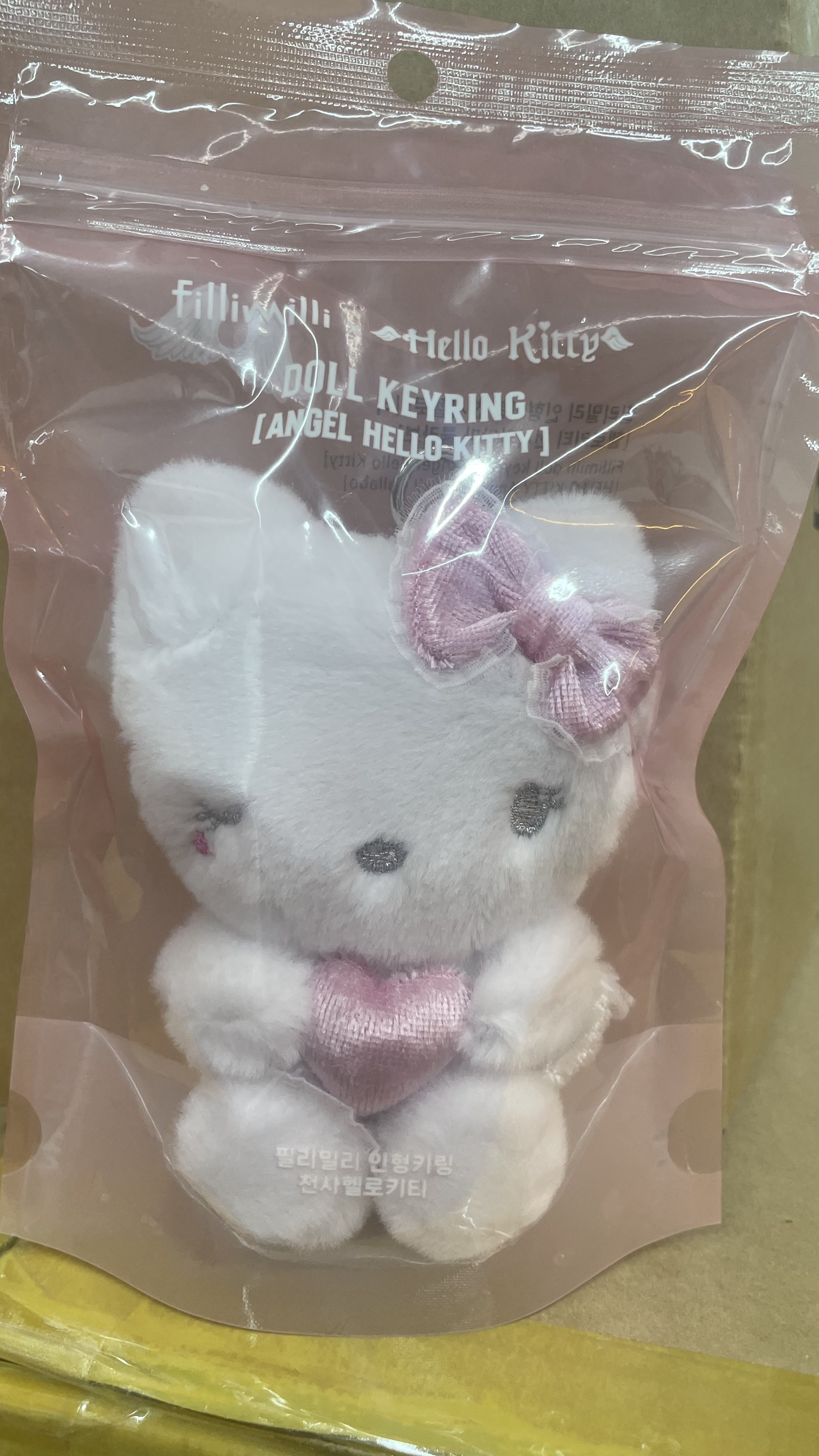 [S] OLIVE YOUNG X SANRIO FILLIMILLI X HELLO KITTY DOLL KEYRING ANGEL  (SIN428)