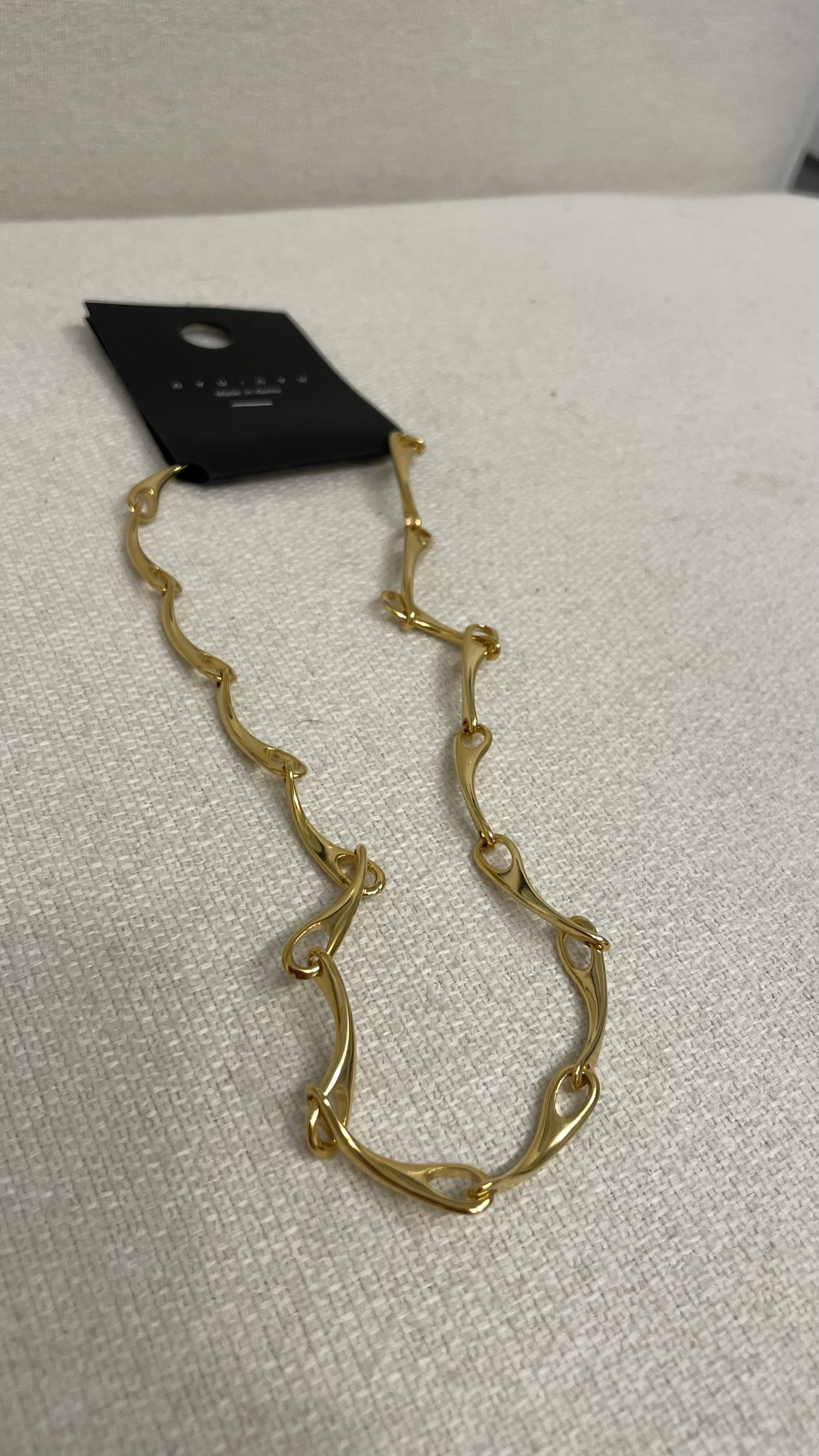 [KR] NYUNYU FISH BONE GOLD NECKLACE  (KNY26)