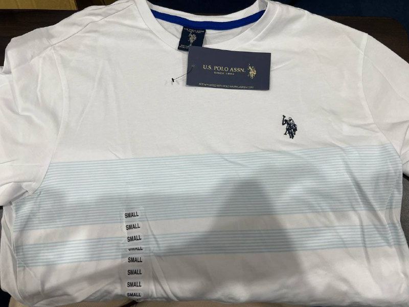 [S] US POLO SMALL LOGO PATCH TEE,WHITE  (SIN461)