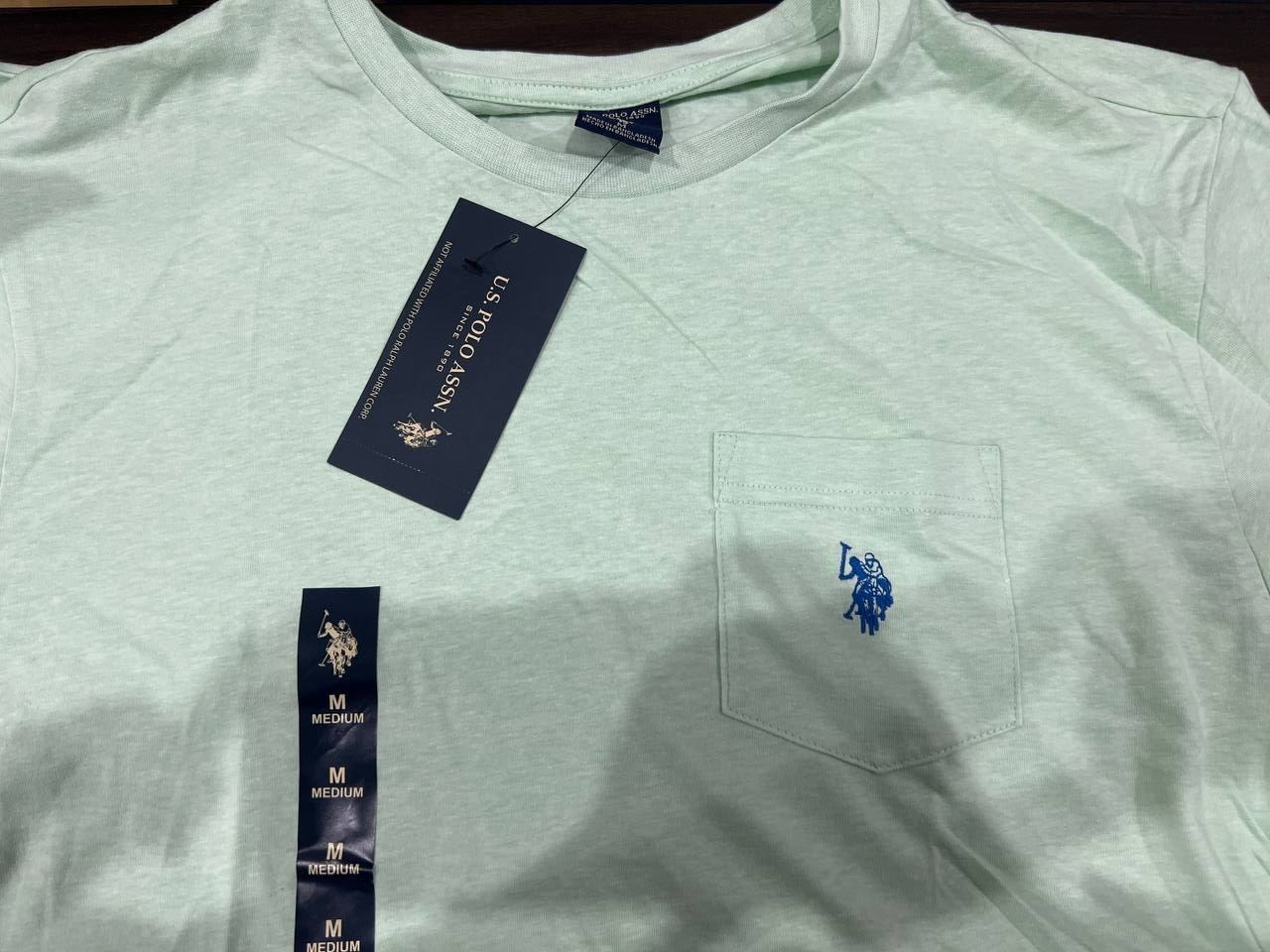 [S] US POLO SMALL POCKET TEE,MINT  (SIN469)