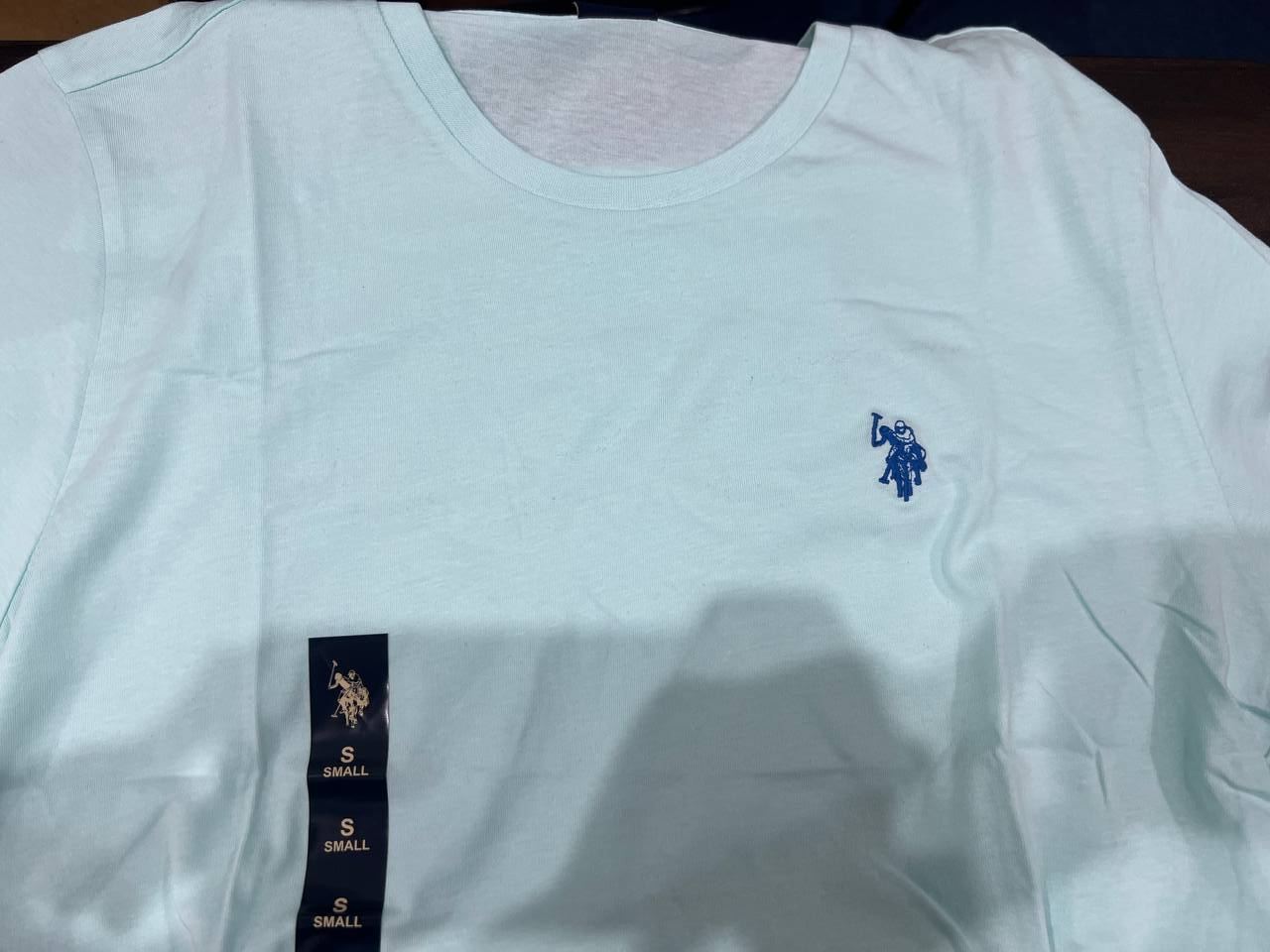 [S] US POLO SOLID CREW NECK T-SHIRT,TEAL  (SIN479)