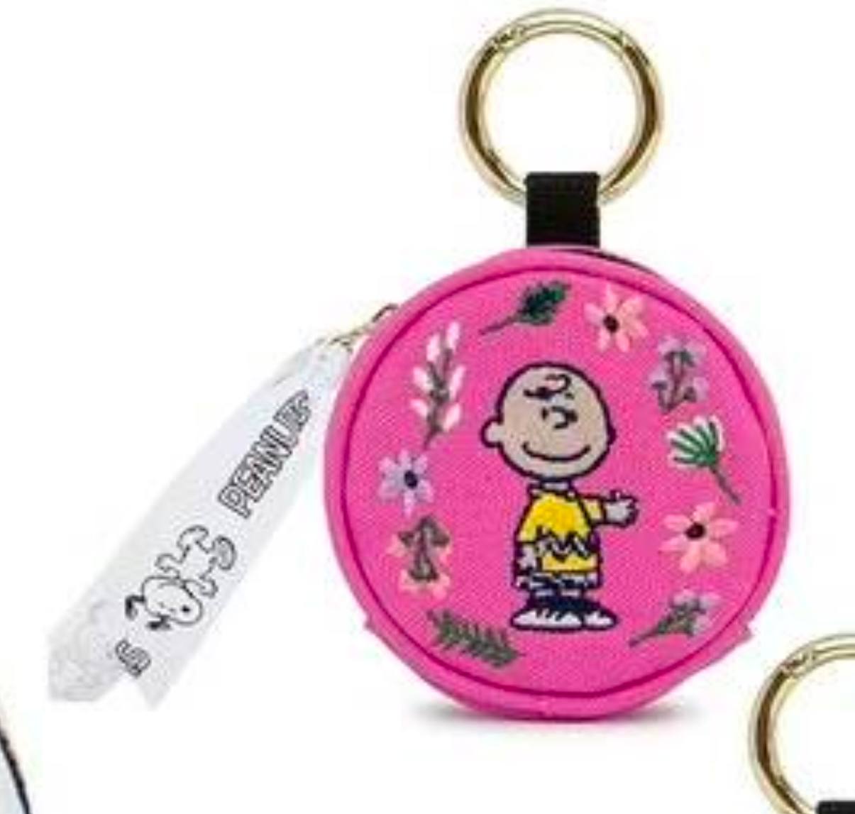 [S] LEJUNEV PEANUTS FLOWER POUCH, PINK  (SIN341)