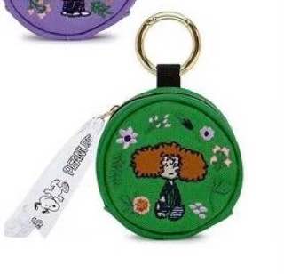 [S] LEJUNEV PEANUTS FLOWER POUCH, GREEN  (SIN340)