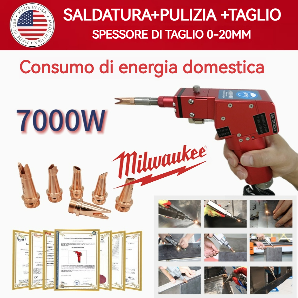 Pistola per saldatura laser portatile 4 in 1 Milwaukee
