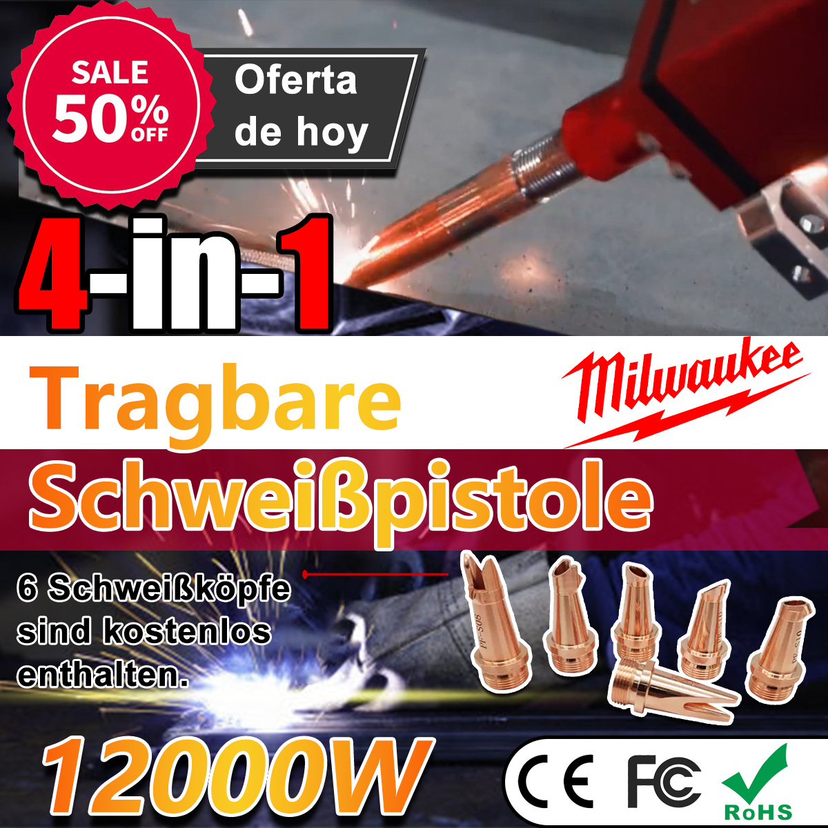 Tragbare Schweißpistole von Milwaukee