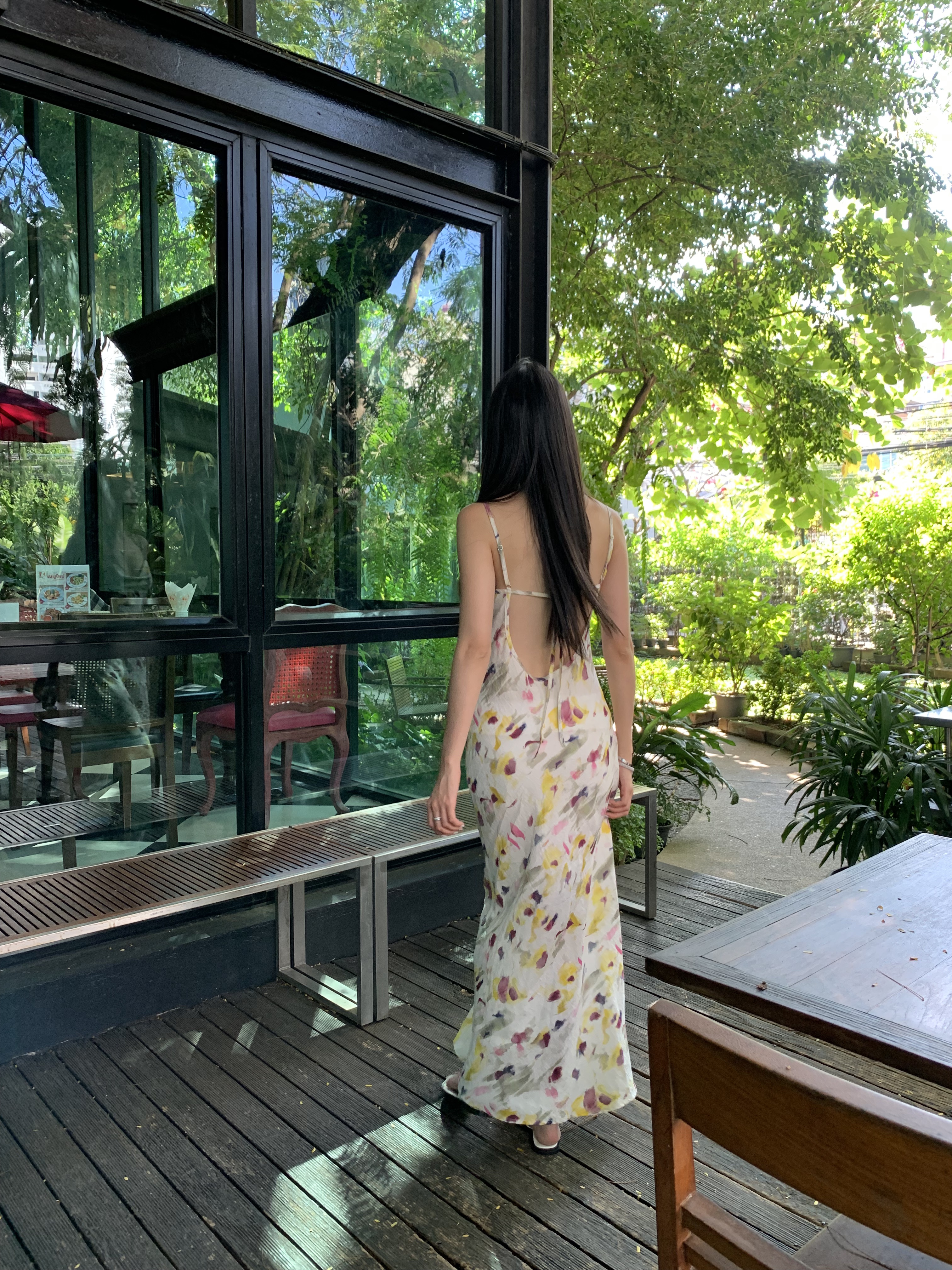 Backless strapless dress, gradient pattern, fishtail dress, comfortable to wear for summer