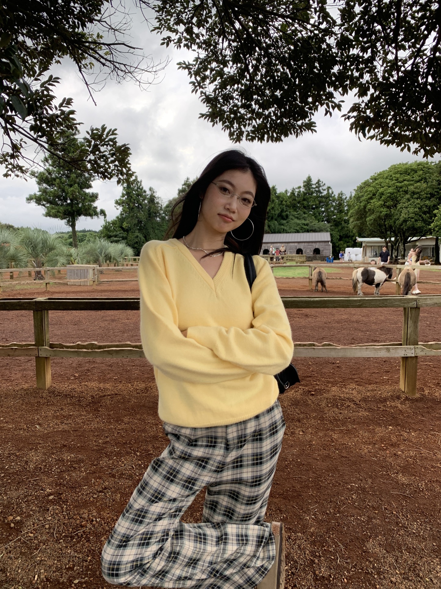 Soft yellow knitted sweater, loose style