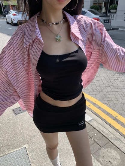 Blue pattern long sleeve sun protection shirt, lazy style, casual holiday