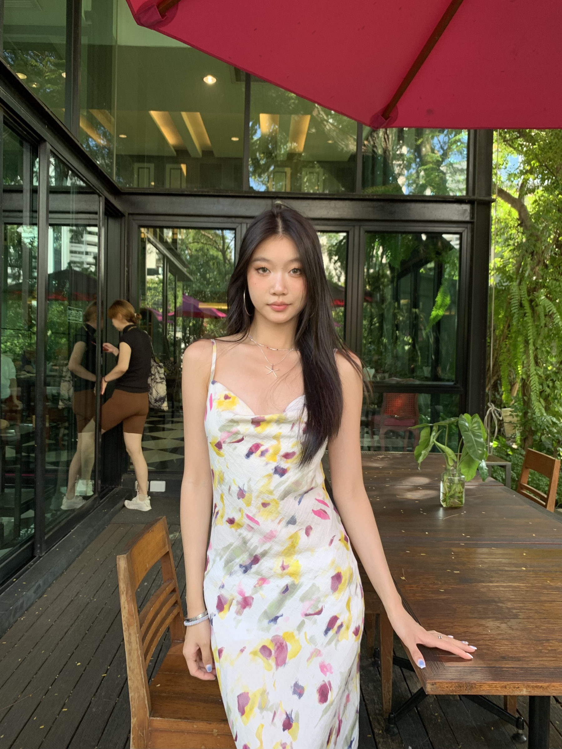 Backless strapless dress, gradient pattern, fishtail dress, comfortable to wear for summer