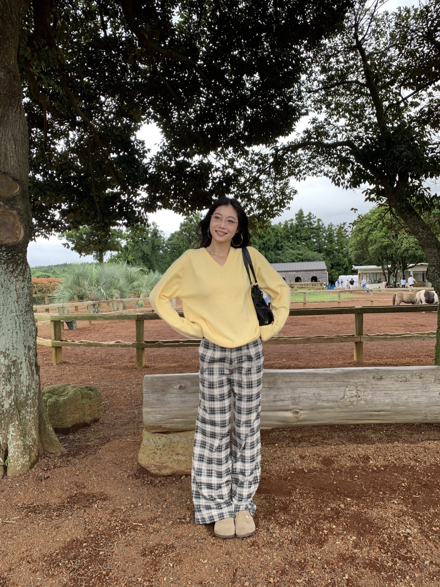 Soft yellow knitted sweater, loose style