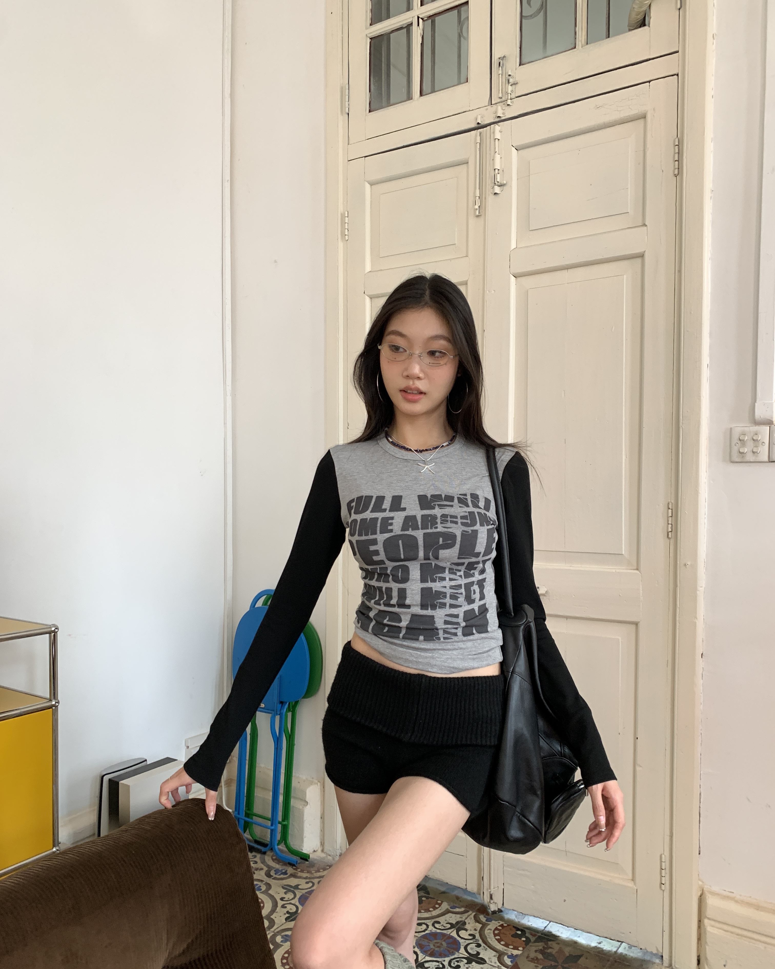 Long sleeve slim fit t-shirt