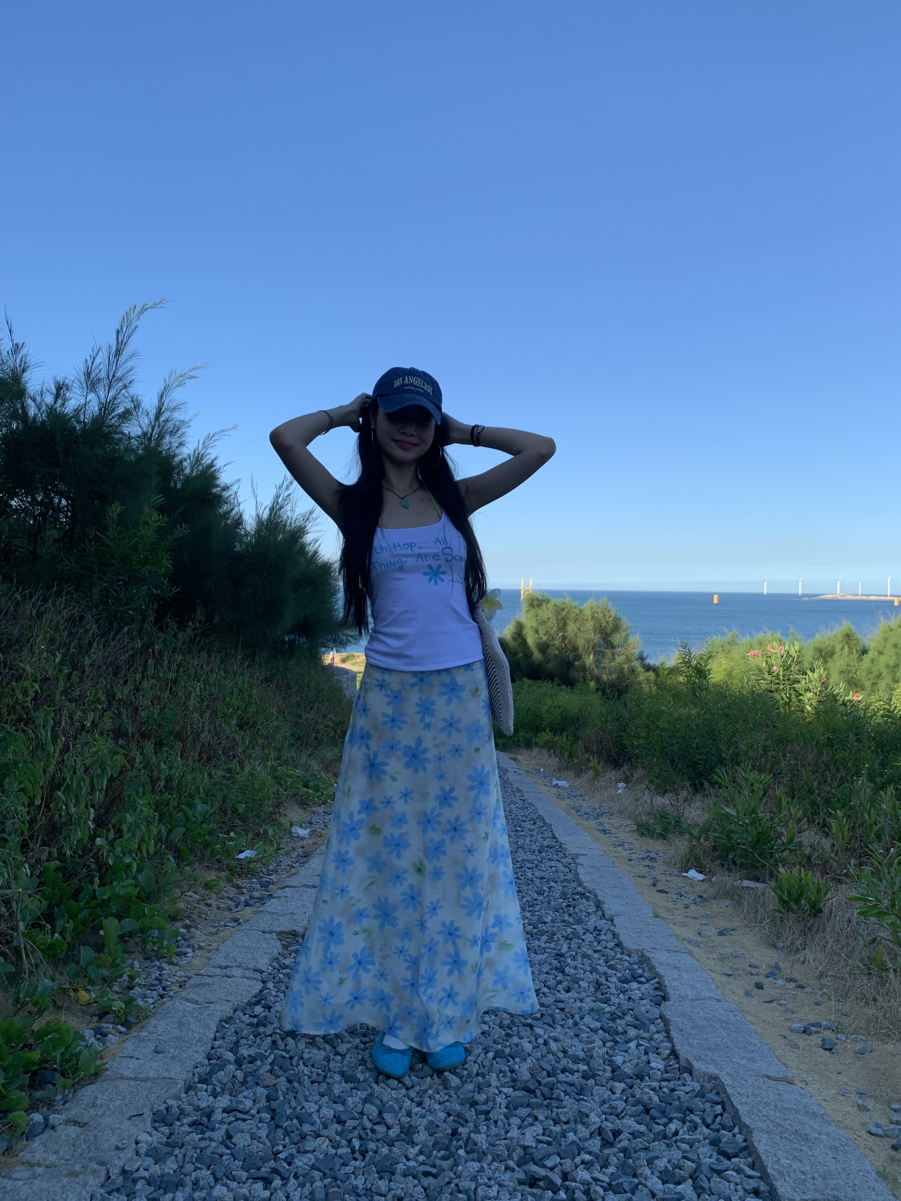 Sexy floral print spaghetti strap top