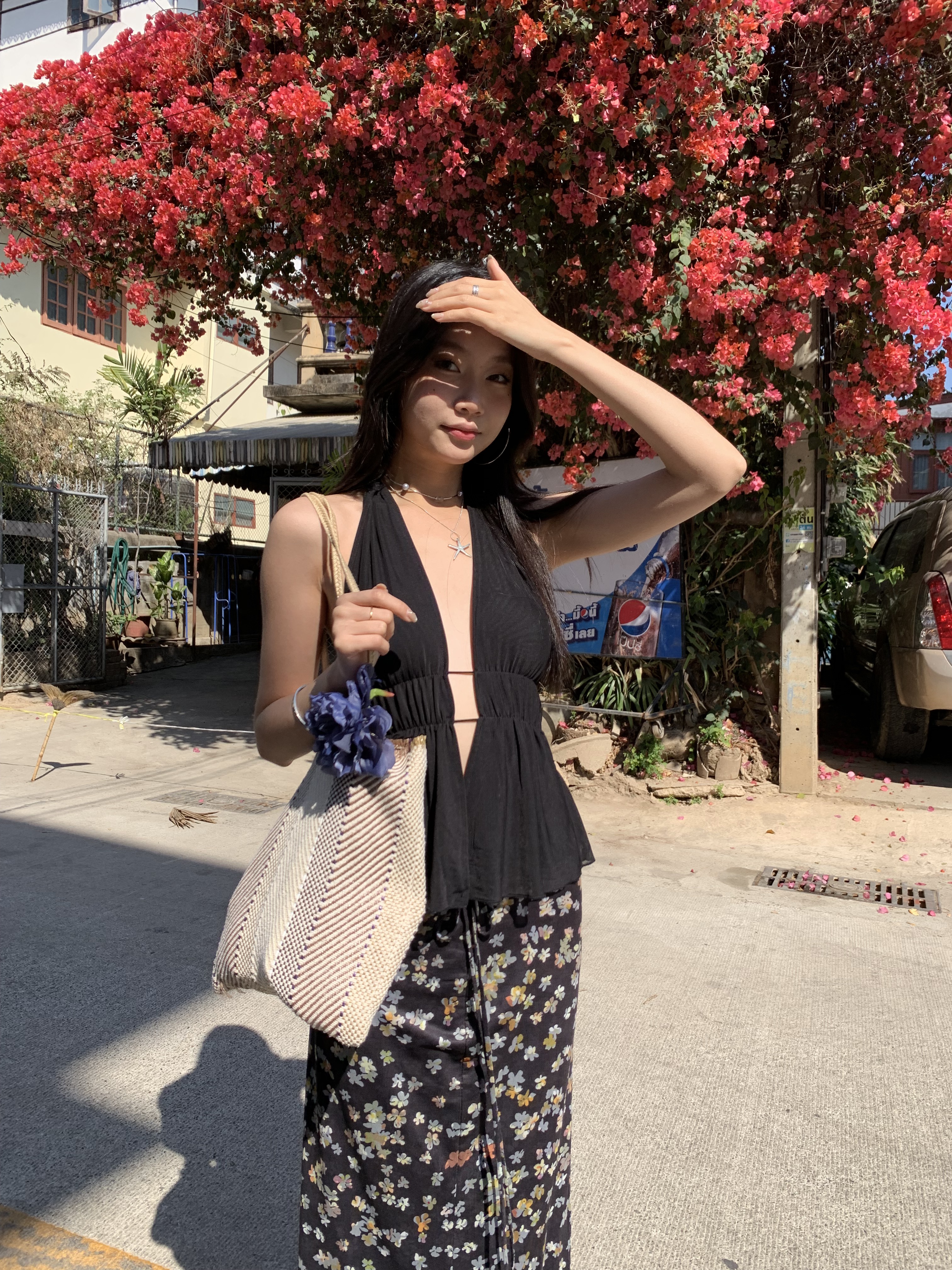 High waisted fishtail skirt