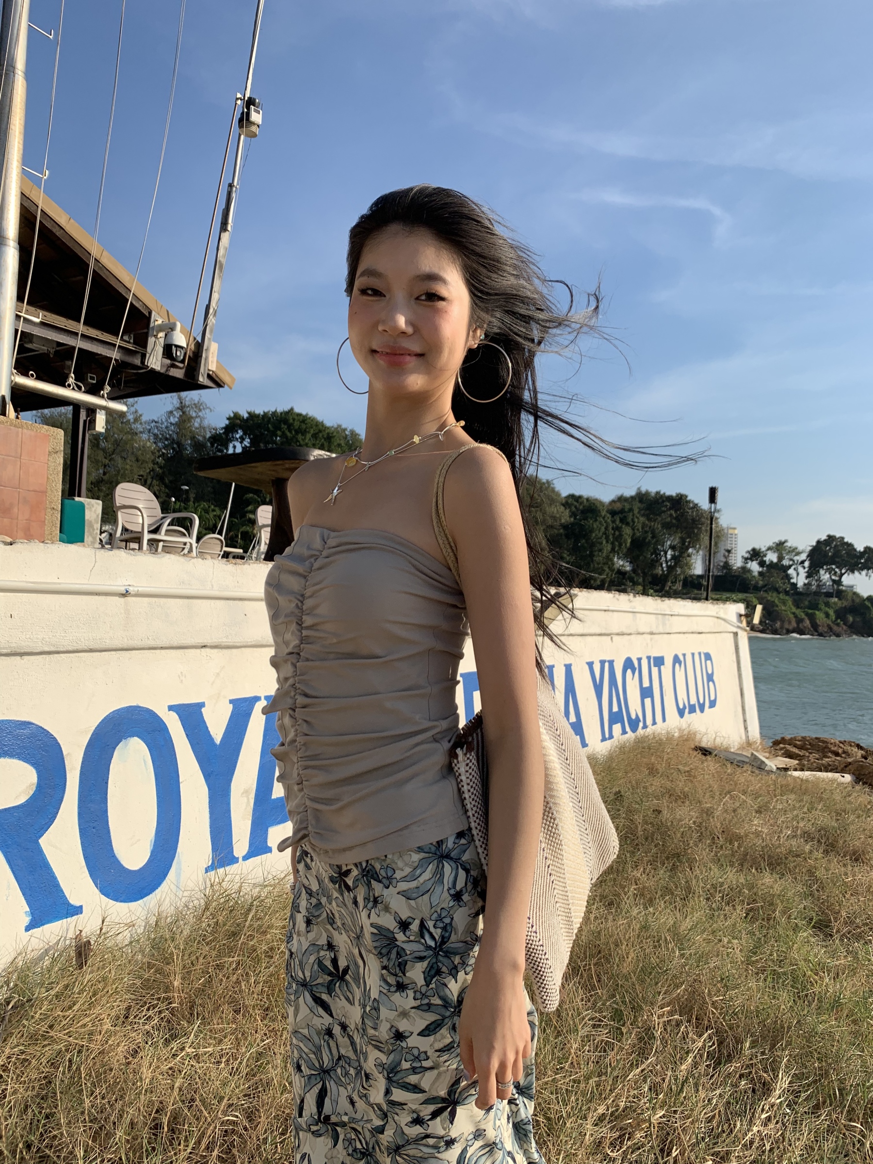 A tube top with a ruffled design, a tight waist, and a hot style.