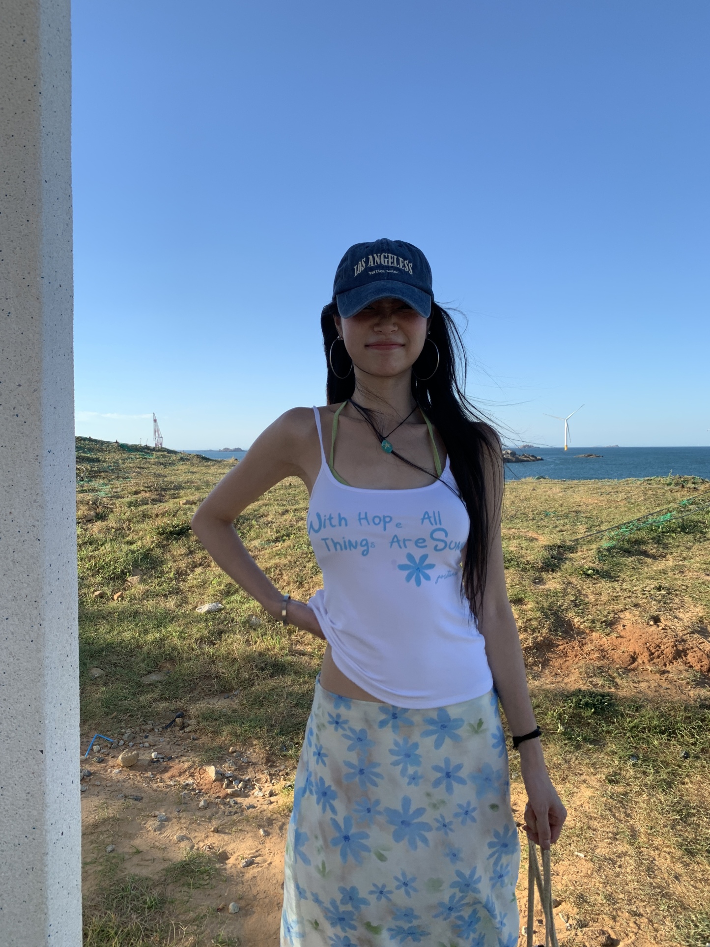 Sexy floral print spaghetti strap top