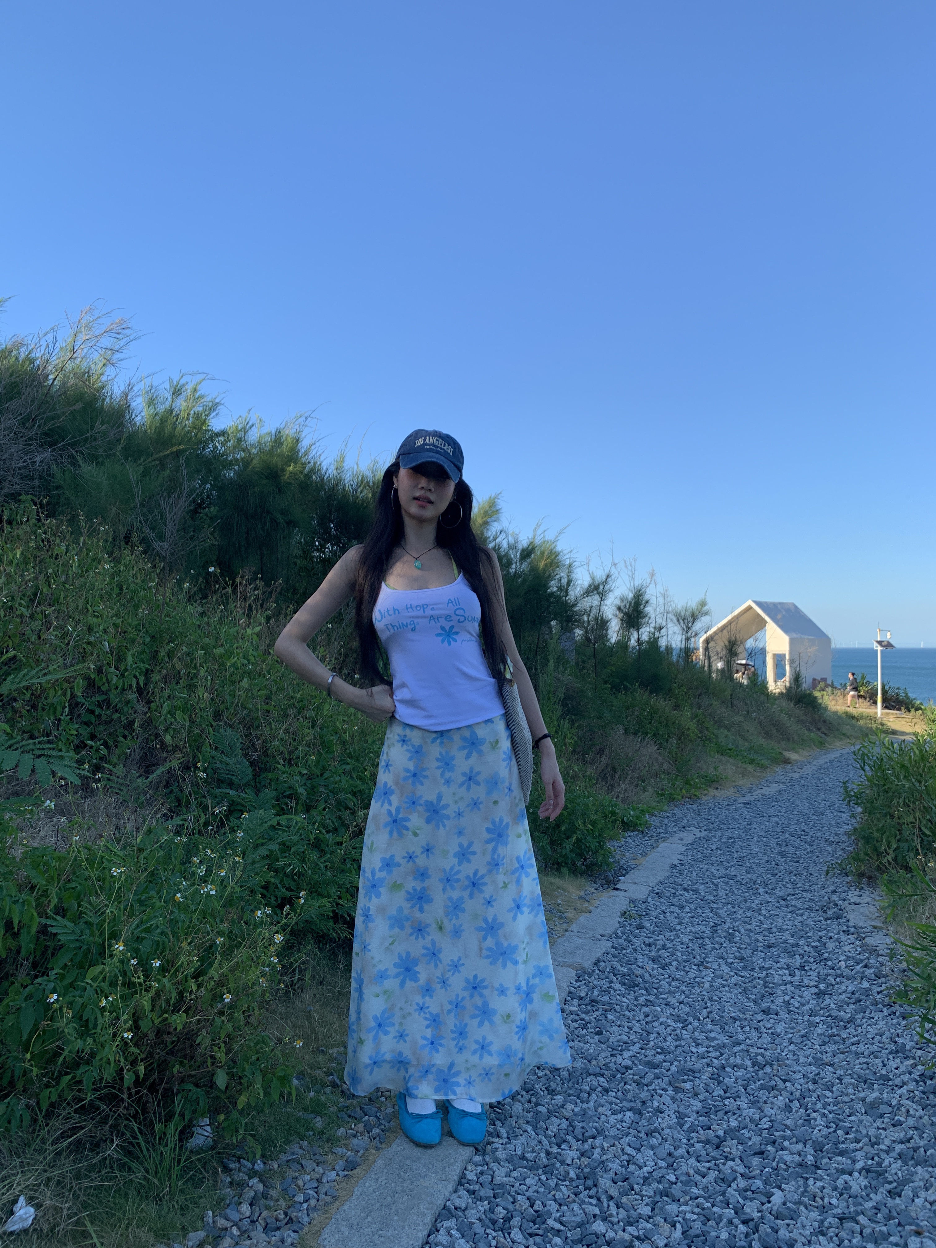 Sexy floral print spaghetti strap top