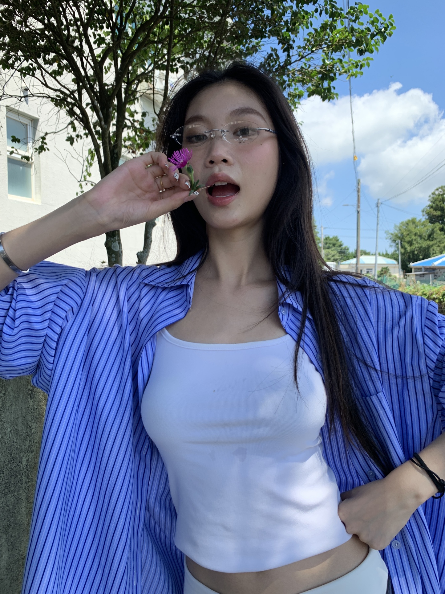 New Look, simple Korean style long-sleeved collared shirt