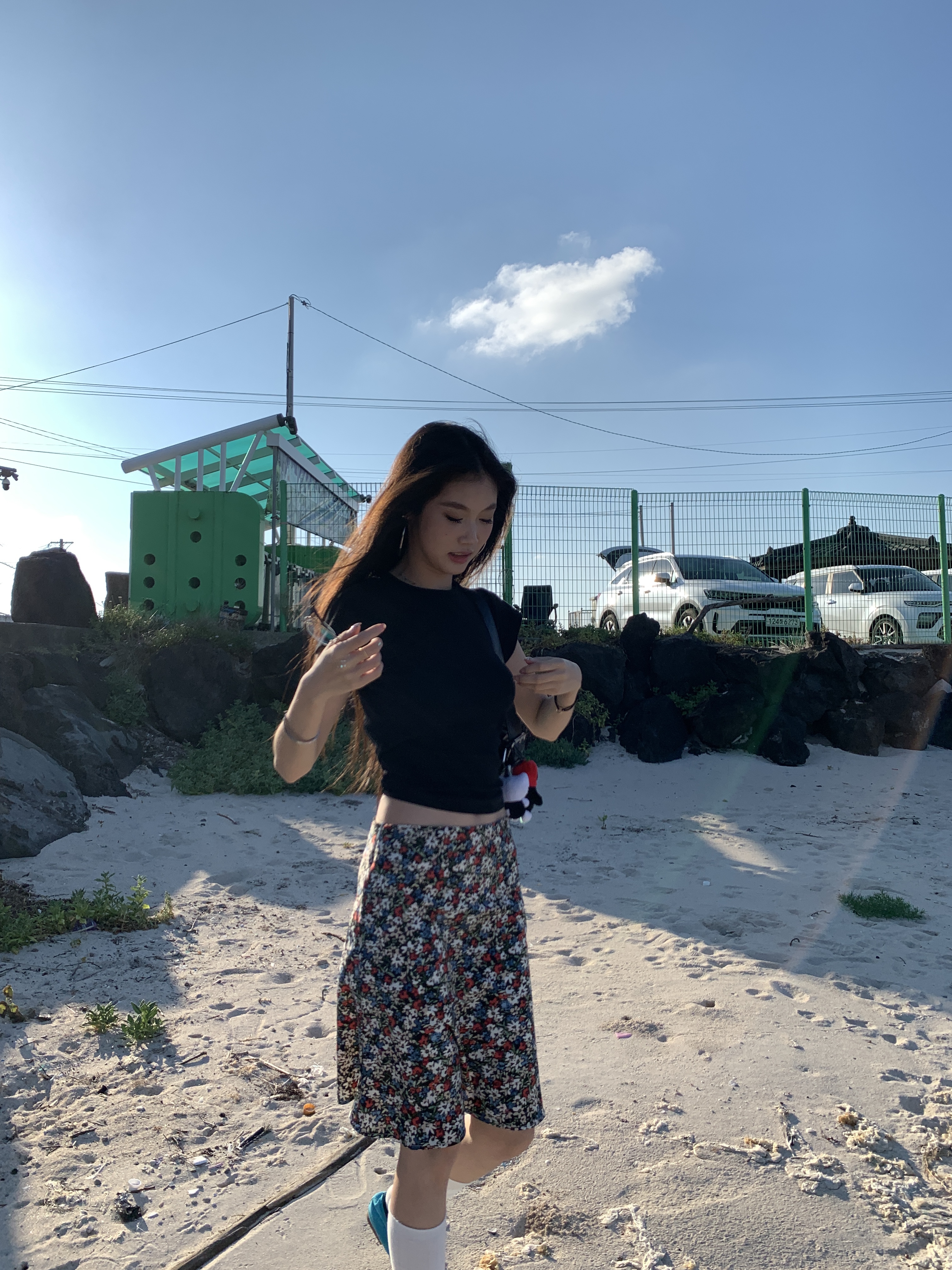 Floral skirt, vintage style, chic design