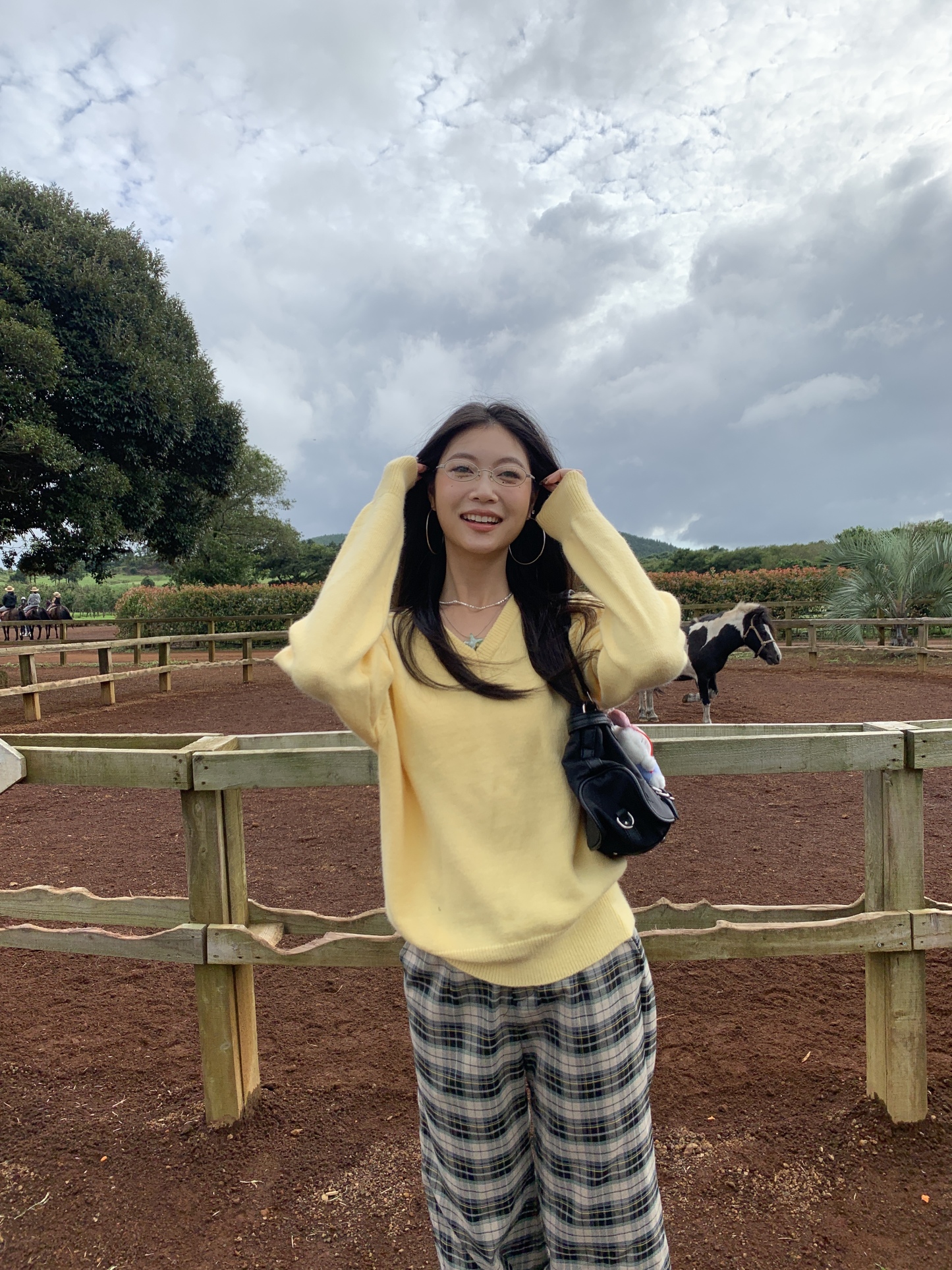 Soft yellow knitted sweater, loose style