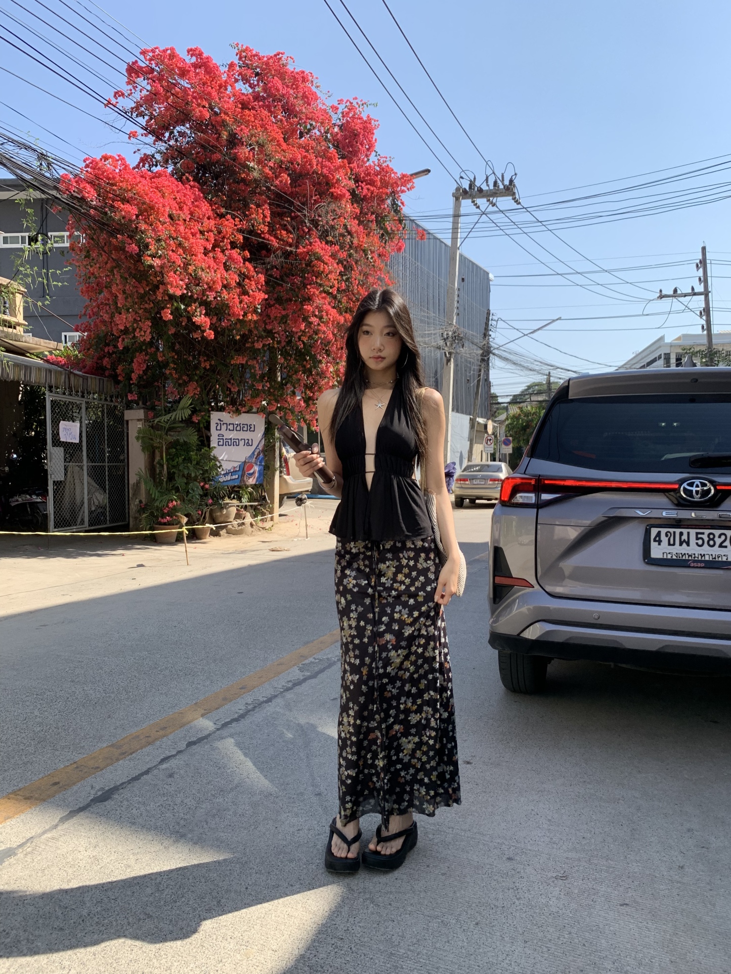 High waisted fishtail skirt