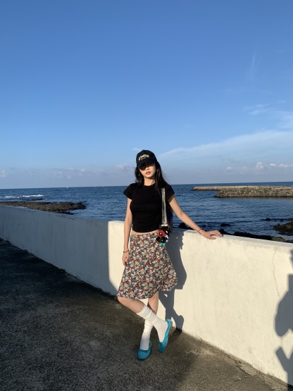 Floral skirt, vintage style, chic design